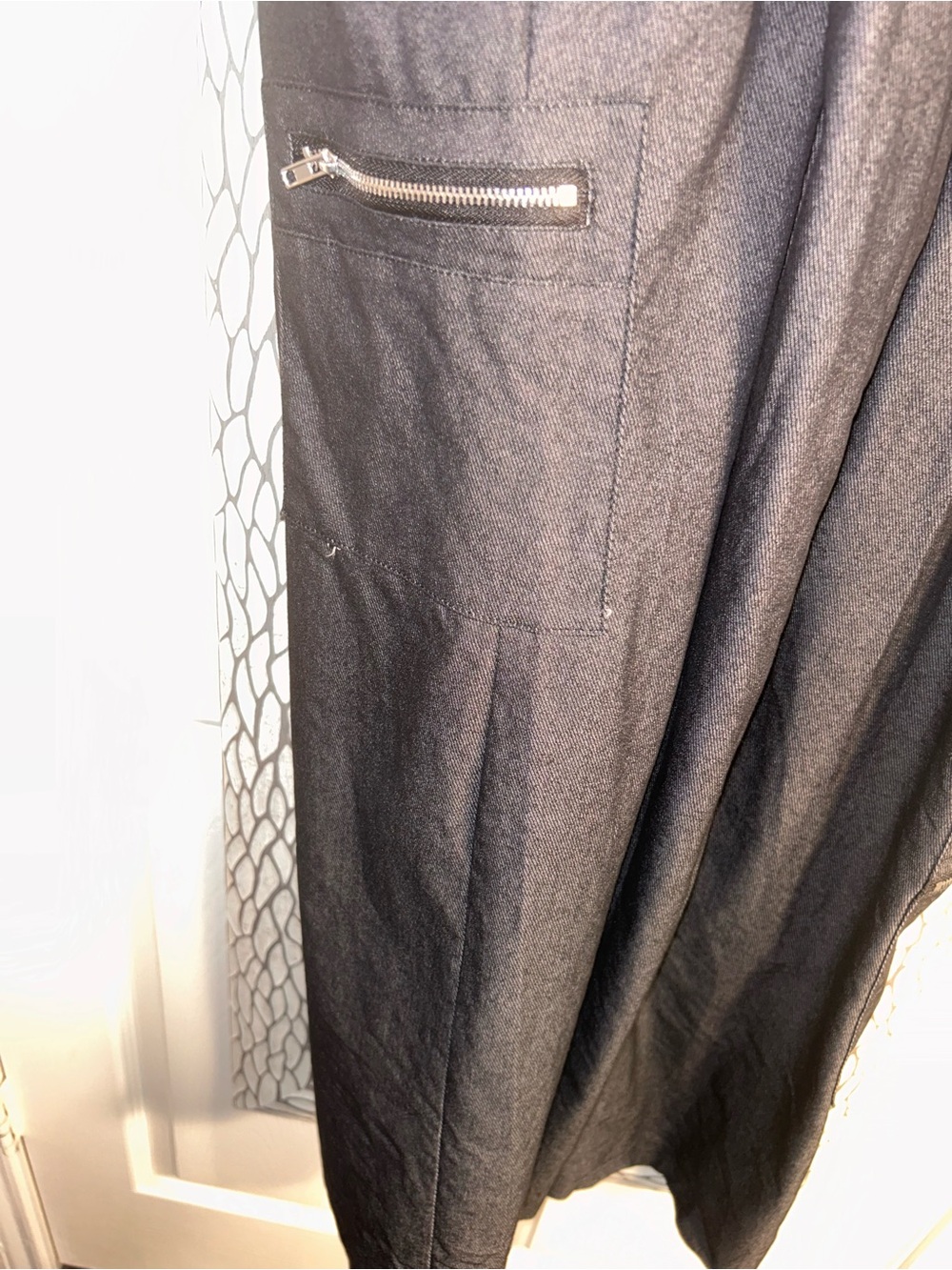 Fashion Nova Black Strapless Wide-Leg Jumpsuit with Cargo Pockets - Picture 9 of 14